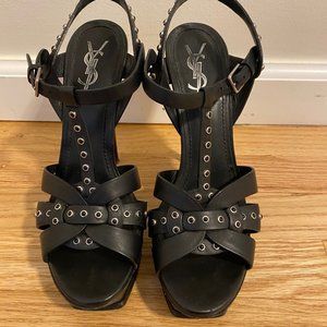 Like New YSL Yves Saint Laurent Platform Tribute Sandal size EU 40 Fits like a 9